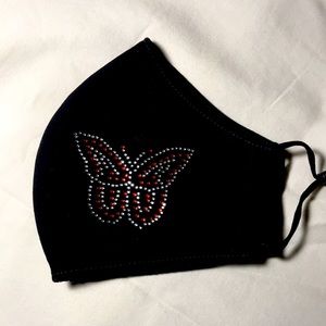 New handcrafted bling butterfly face cover